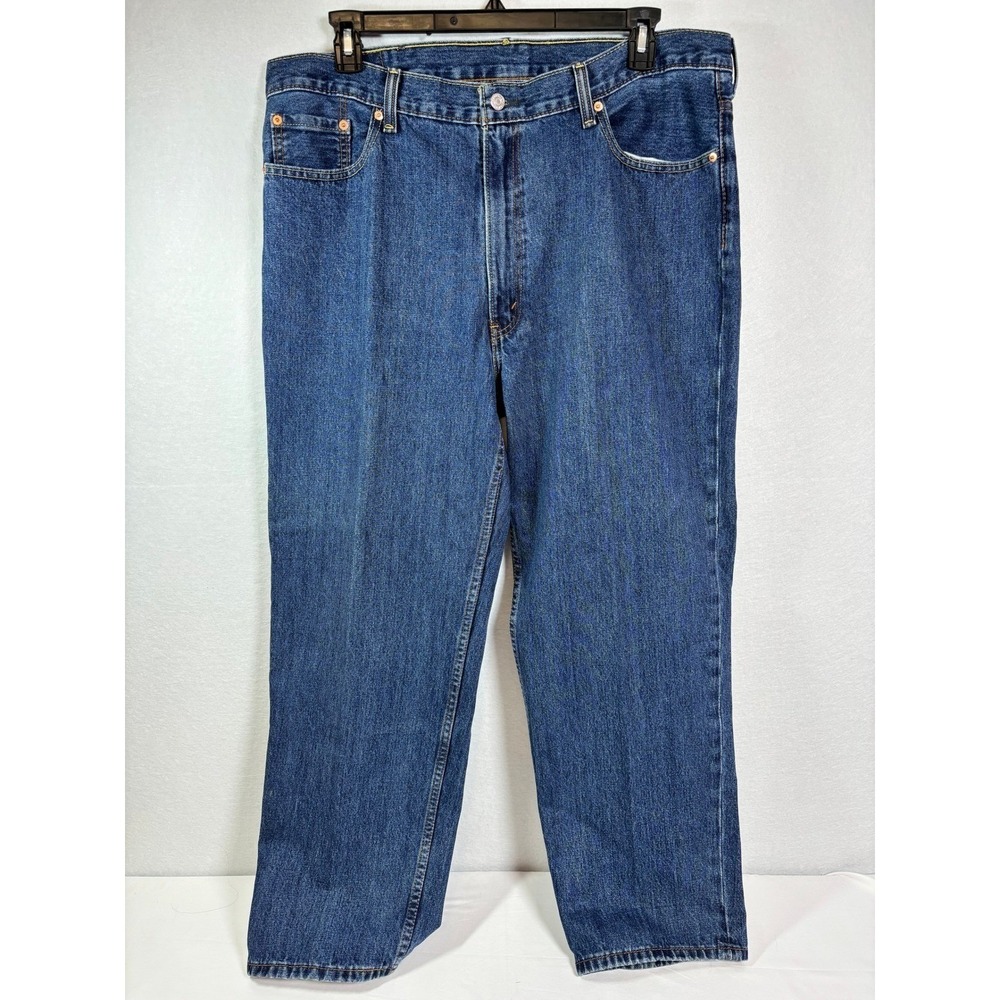 Levis 550 Relaxed Fit Jeans Mens 42x32 Blue Denim Medium Wash‎ Tapered Leg